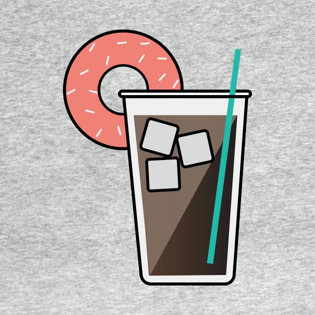 Iced Coffee with a Donut by EmilyK